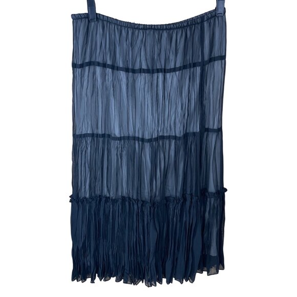 WHBM Skirt & Camisole Set Black Sheer Cocktail Size S Small - Picture 2 of 11